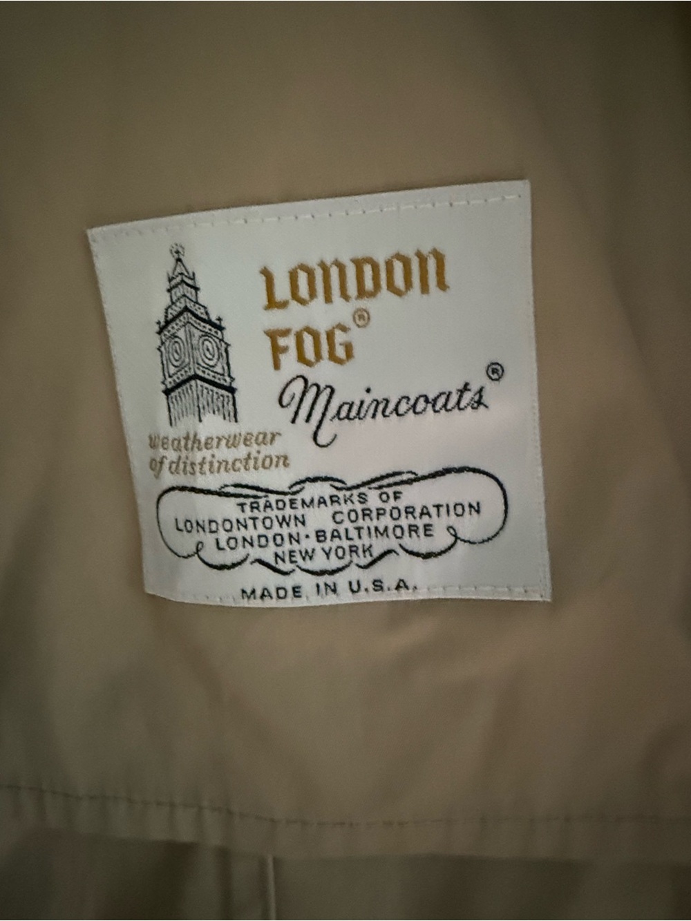 Vintage London Fog Trench Coat - Picture 2 of 4